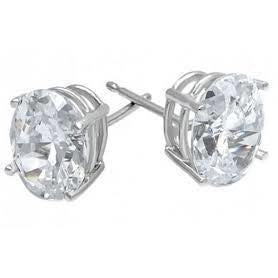 Paire de Réel boucles d'oreilles diamant Coupe Ronde scintillante bijoux en or blanc 2 ct