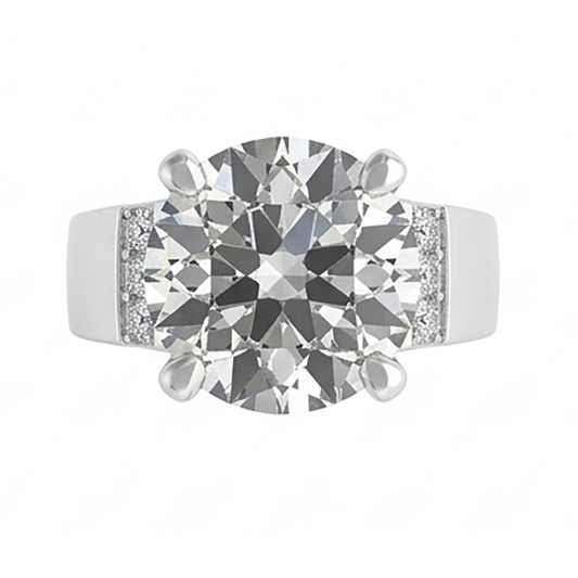 Pavé Diamant Bague pour Homme 2 carats – 10K White Gold