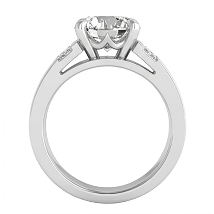 Pavé Diamant Bague pour Homme 2 carats – 10K White Gold