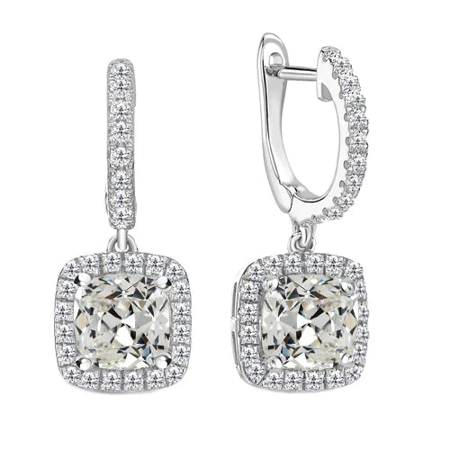 Artisanal Diamant Fin Pendants d'Oreilles 2 carats – vue principale