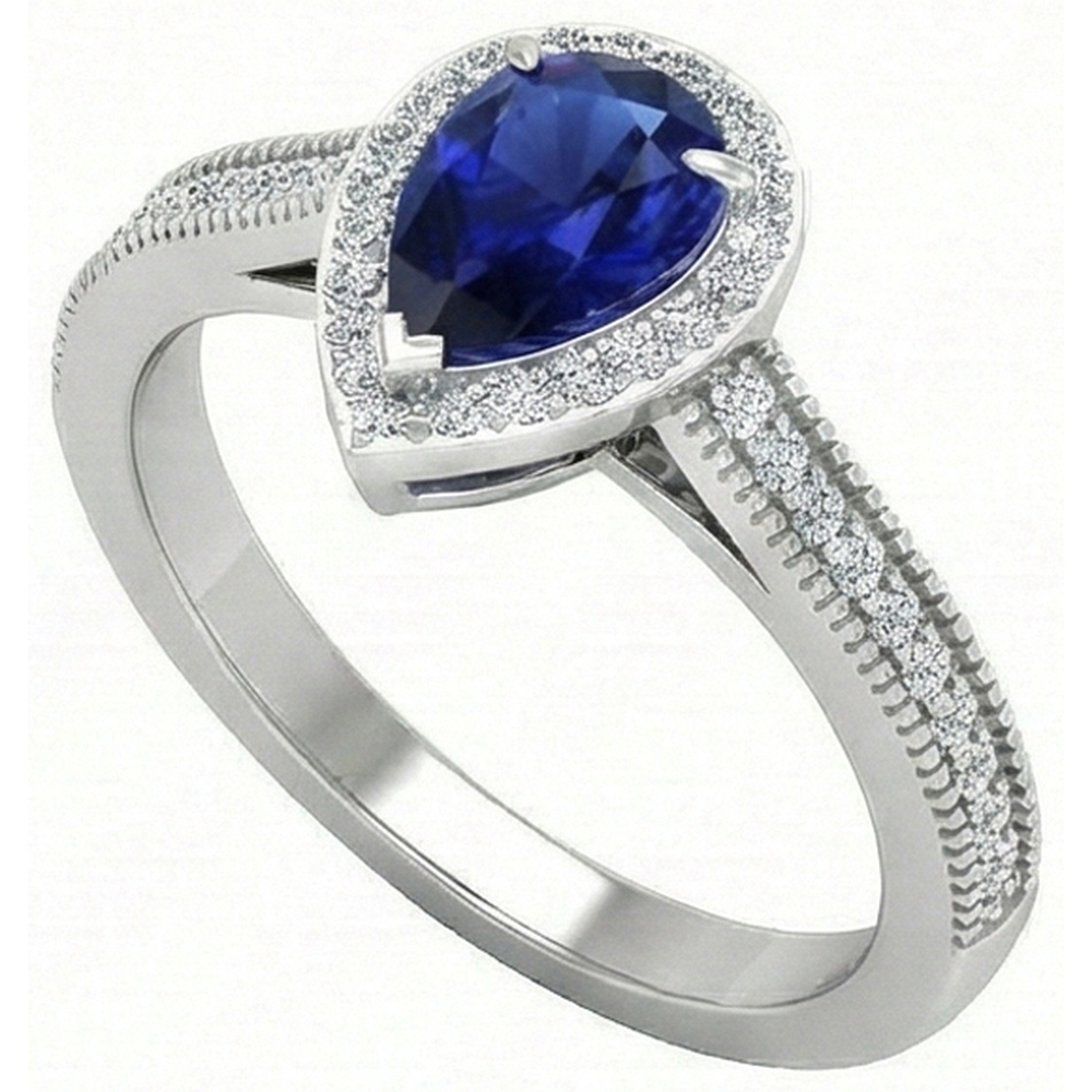 Fait à la main Bague Pierre Précieuse 1 carats – vue de côté
