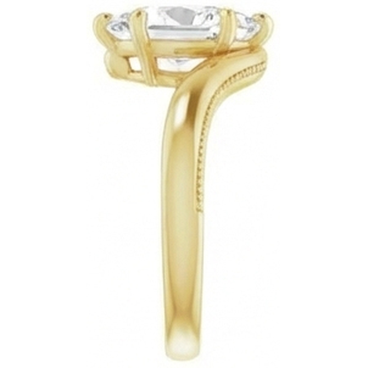 Premium Bague Mono-Pierre 2 carats – vue de profil