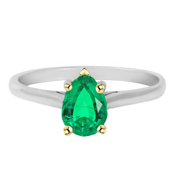 Émeraude Bague Pierre de Couleur – vue principale