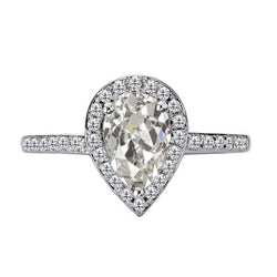 Raffiné Diamant Bague de Fiançailles Halo 3 carats