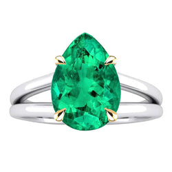 Émeraude Colombienne GIA Certifié Bague avec Gemme – 3 carats en