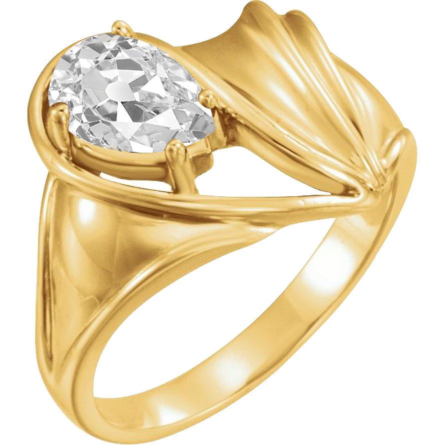 Artisanal Solitaire de Fiançailles 3 carats – vue principale