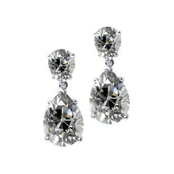 Diamant Fin Pendants d'Oreilles fait main 2 carats | HarryChadEnt