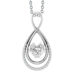 Diamant Fin Pendentif 1,50 carats – Or 14K Blanc