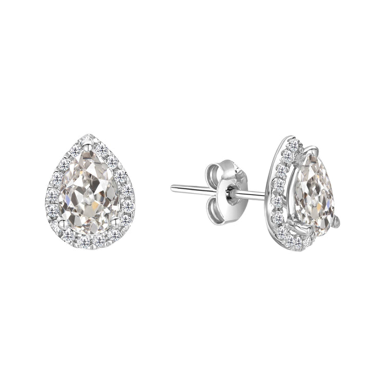 Diamant Fin Puces d'Oreilles 3-carats Or Blanc 14 Carats – vue principale