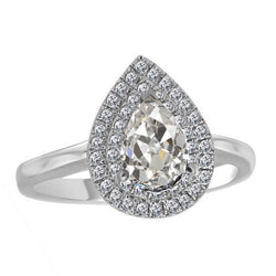 Raffiné Diamant Bague Sertie Halo 3 carats