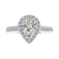 Diamant Taille Old Mine Bague de Fiançailles Halo – 2 carats en