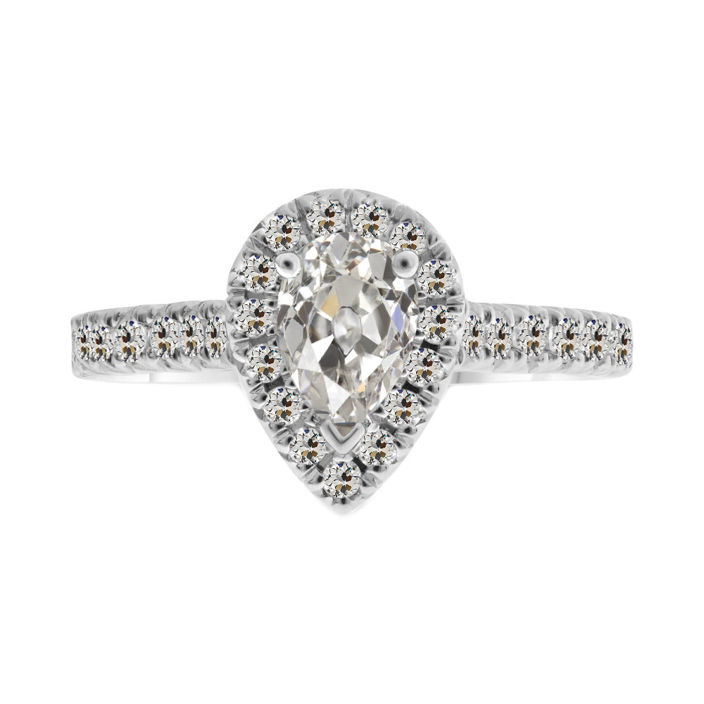 Artisanal Bague de Fiançailles Halo 3,50 carats – vue principale