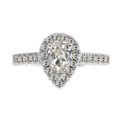 Brillant Bague de Fiançailles Halo 3,50 carats – Or Blanc 14