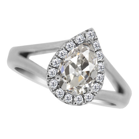 Signature Bague de Fiançailles Halo 3 carats – vue principale