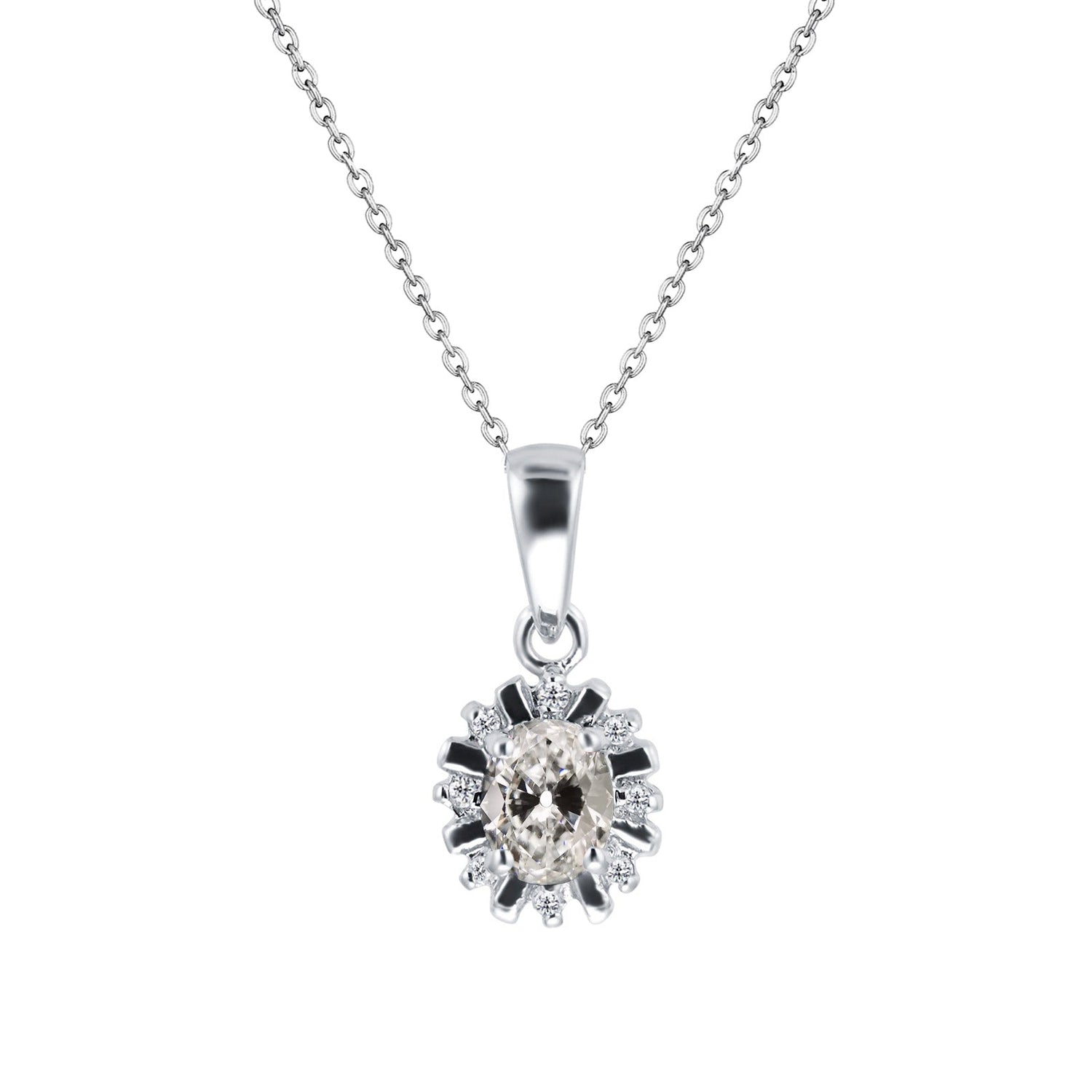 Taille Old Mine Diamant Fin bague en Or 14K Bicolore – vue principale