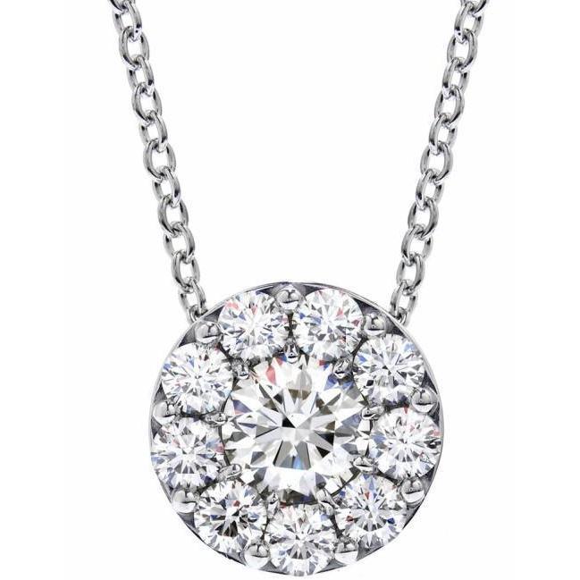 Pendentif Collier Naturel Diamants Ronds Brillants Étincelants 7 Carats