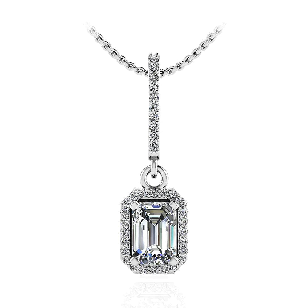 Pendentif Diamant Émeraude de Luxe 7 Carats