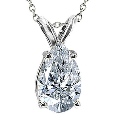 Pendentif Naturel Diamant Poire Collier Diamant G Si1 2 Carats