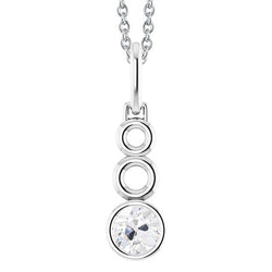 Pendentif Naturel Diamant Rond ancienne mine Cut Lunette Sertie Avec Chaîne 1 Carats 14K