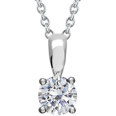 Pendentif Réel Diamant 3 Carats Avec Chaîne