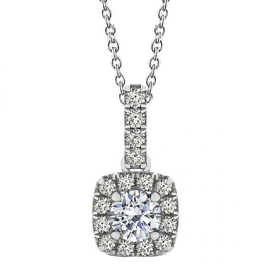 Pendentif Réel Diamant Rond Scintillant 1.75 Carats Sans Chaîne Or 14K