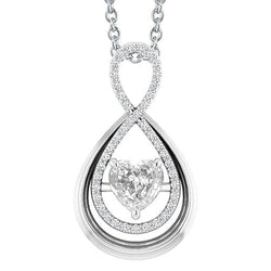 Pendentif Véritable Diamant Forme Poire Rond & Coeur Vieux Mineur 3.50 Carats 14K