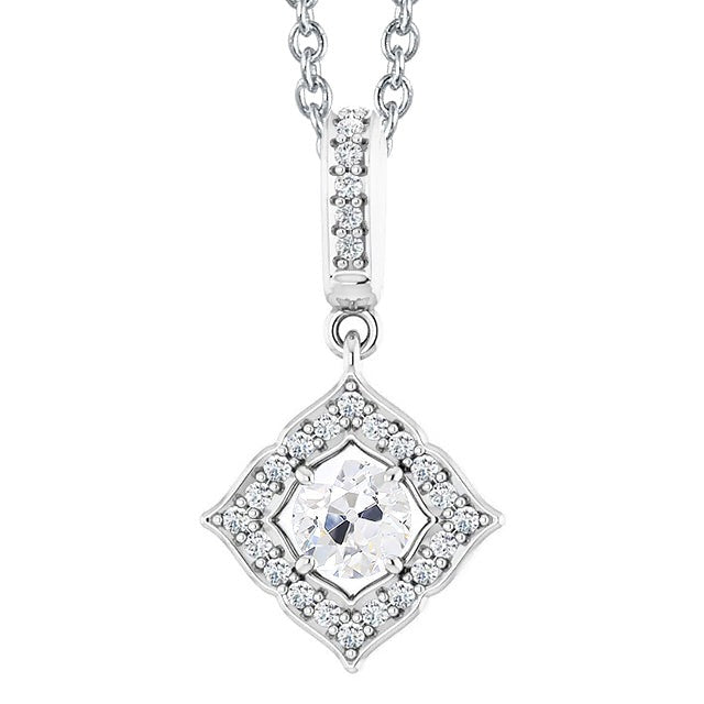 Pendentif rond avec Réel diamants Halo taillés à la mine ronde 2.50 carats