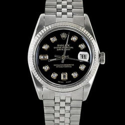 Perpétuelle Datejust Lunette Cannelée Cadran Rolex Regarder Homme Jubilé acier inoxydable