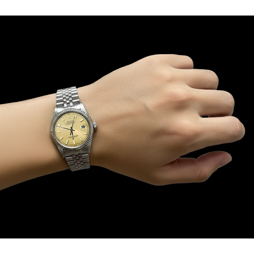 Perpétuelle Rolex Gents Rolex Bâton Cadran Jubilé acier inoxydable Bracelet ensemble rapide