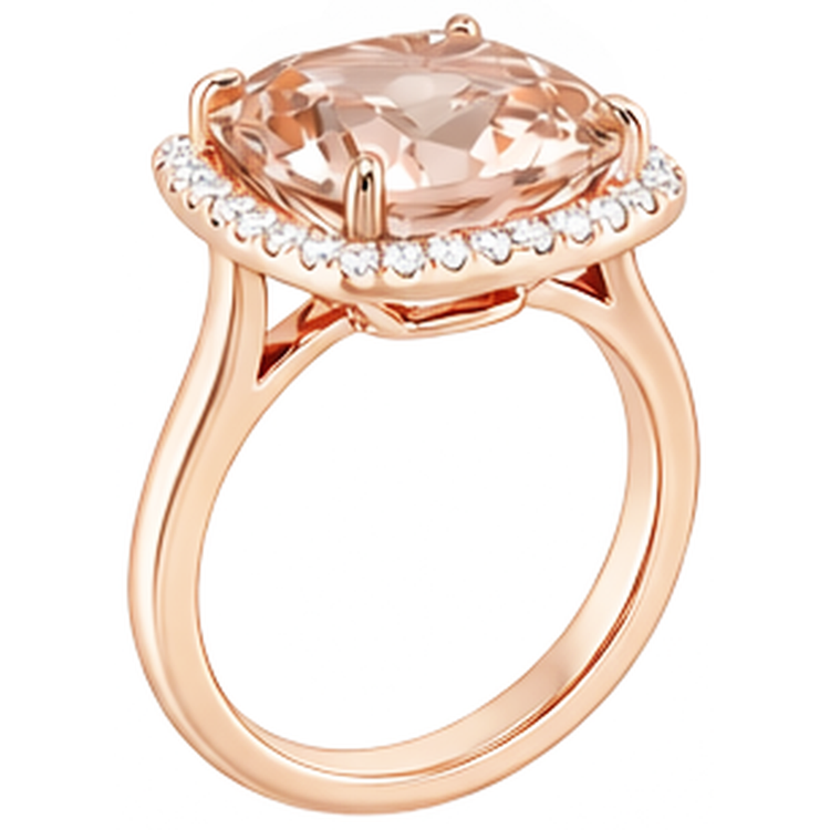 Bague Pierre de Couleur Or Rose 14 Carats avec Morganite – vue d'angle
