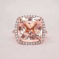 Kunzite Bague Pierre de Couleur – Morganite 22,50 carats Or Rose