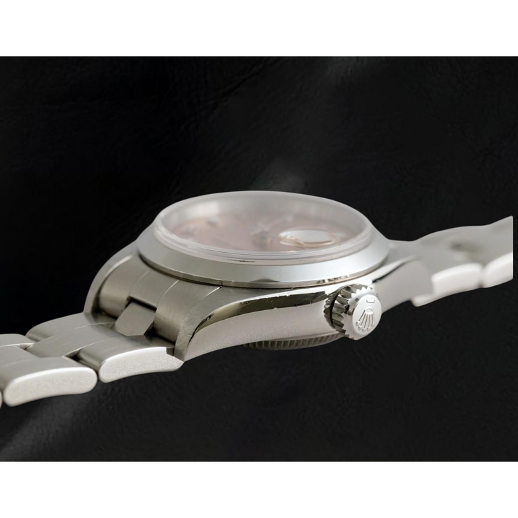 Montre Rolex Oyster Perpetual Femme 26 mm Année 2002 Cadran Rose Chiffres Arabes