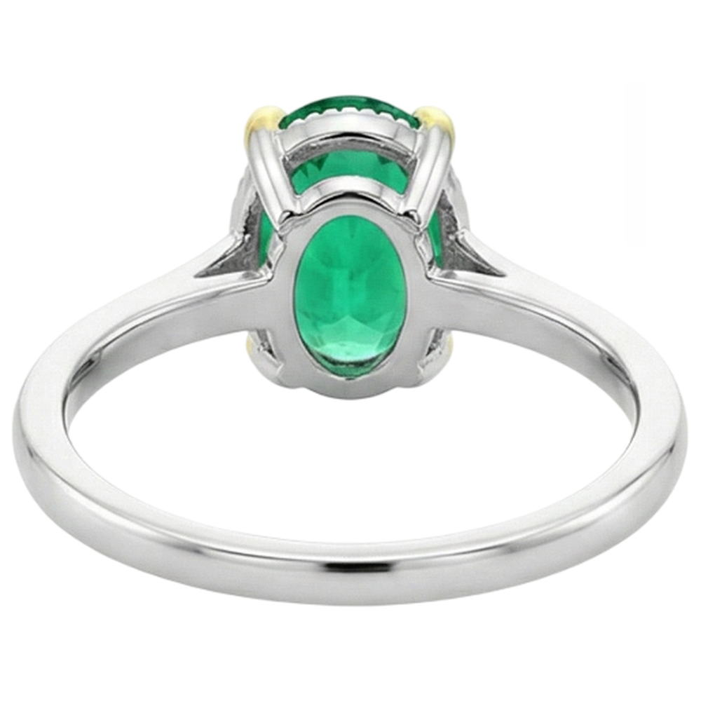 Fait à la main Bague Pierre de Couleur 3,50 carats – vue de dessus
