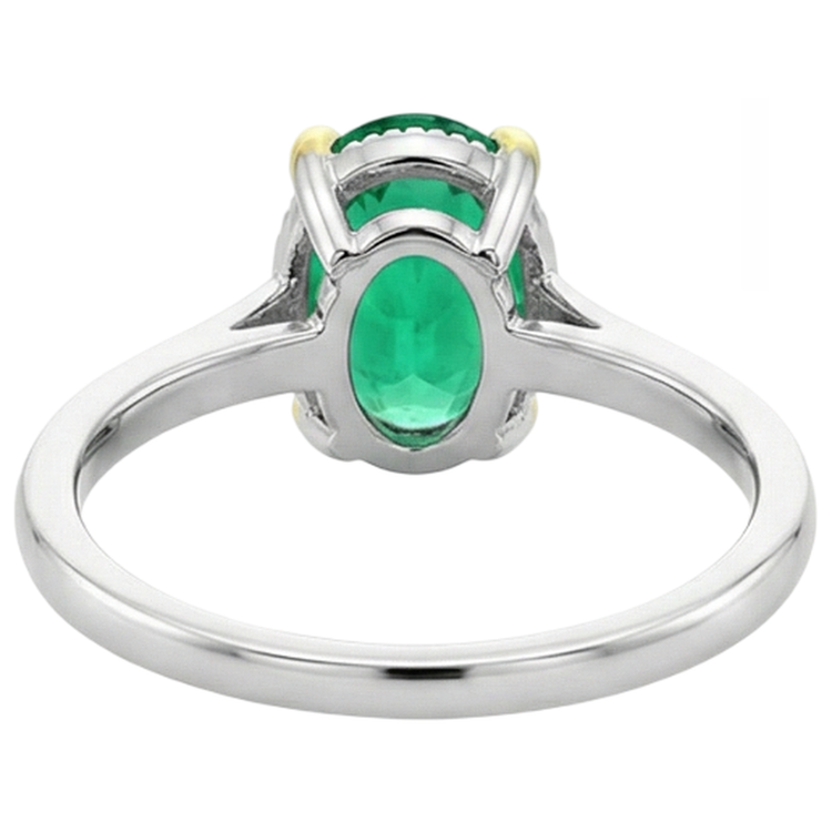 Fait à la main Bague Pierre de Couleur 3,50 carats – vue de dessus