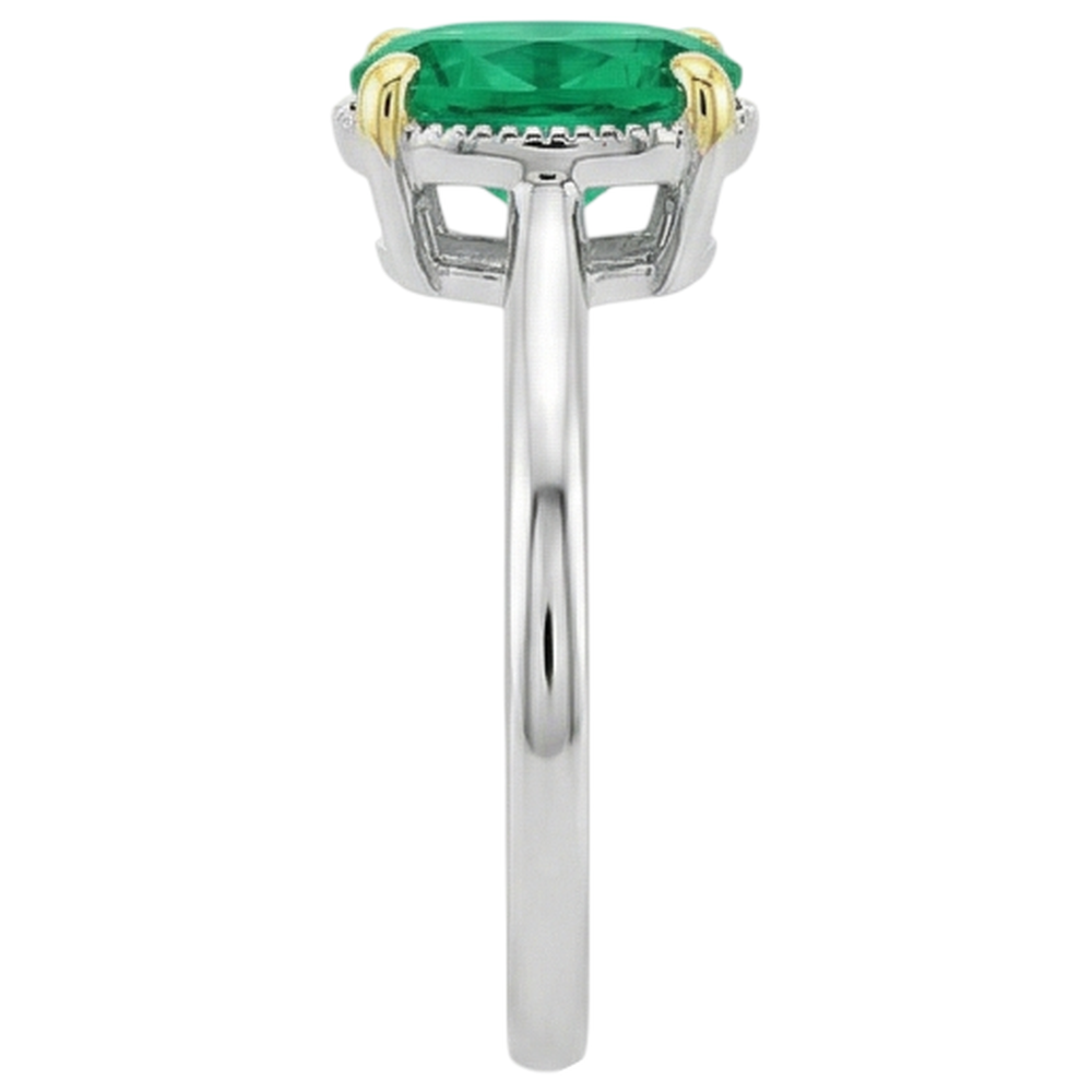 Fait à la main Bague Pierre de Couleur 3,50 carats – vue de profil