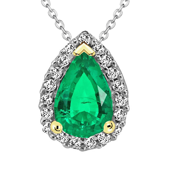 Émeraude Colombienne Pendentif Gemme – vue principale