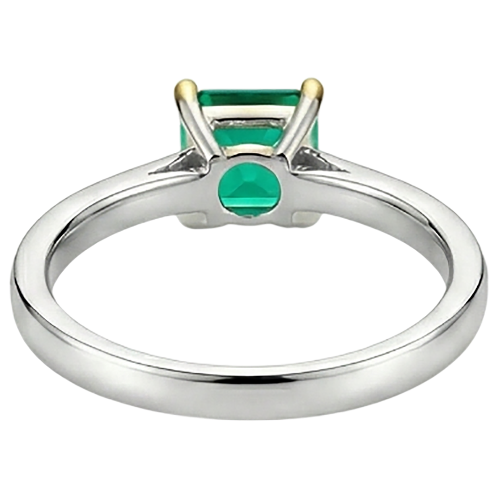 Sur mesure Émeraude Bague avec Gemme 3 carats – vue arrière