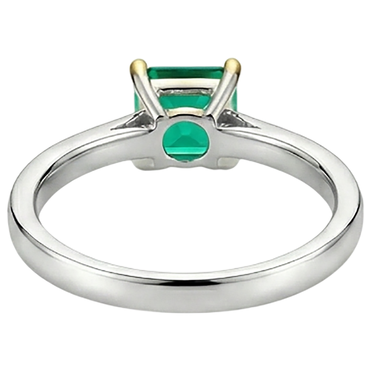 Sur mesure Émeraude Bague avec Gemme 3 carats – vue arrière