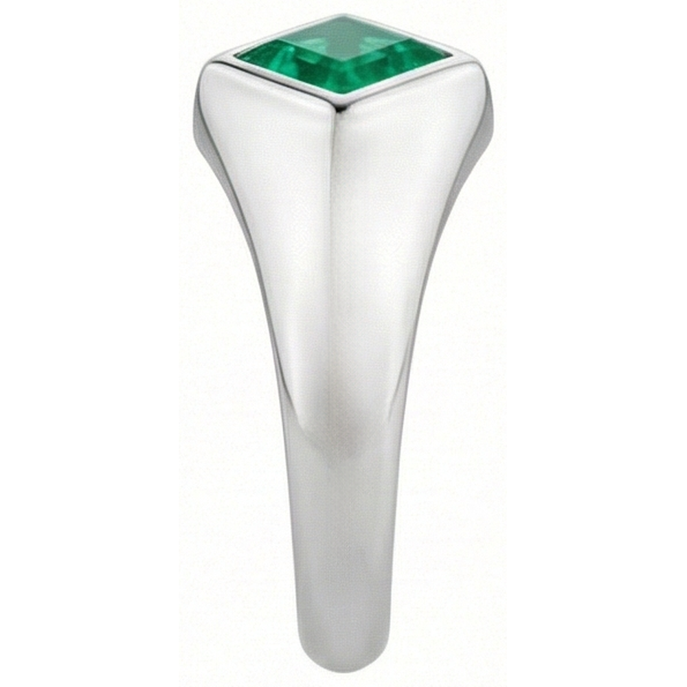 Émeraude Fine Bague Pierre Précieuse – vue de profil