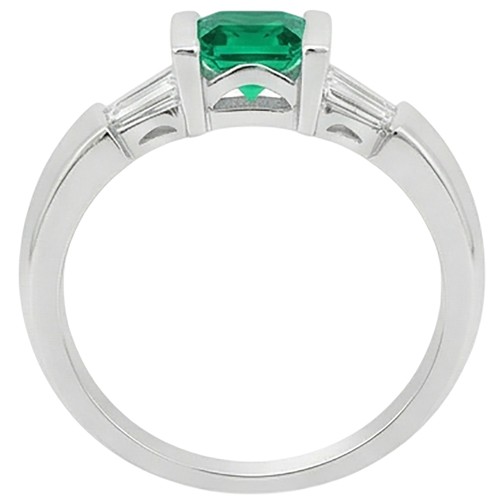 Émeraude Fine Bague avec Gemme – vue de profil