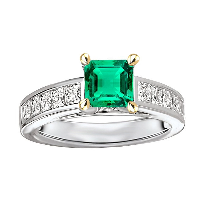 Étincelant Bague avec Gemme 4 carats – vue principale