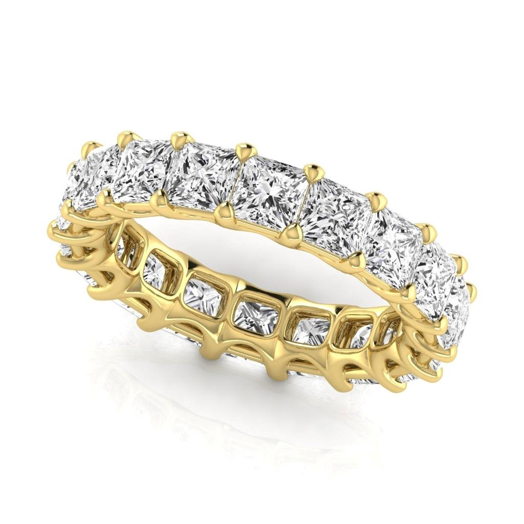 Eternity Band Or Jaune 14 Carats avec Diamant Fin – vue de côté
