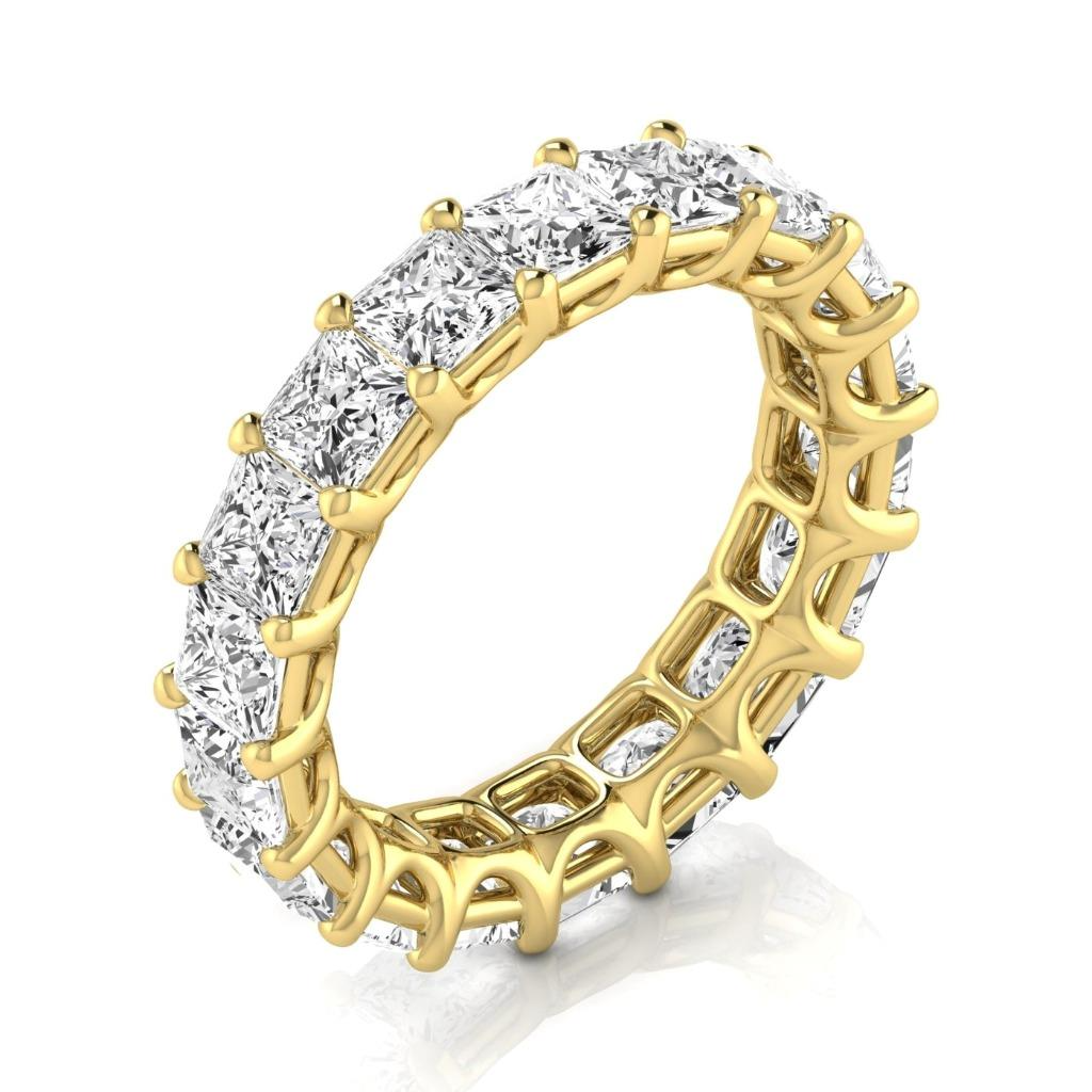 Diamant Fin Eternity Band 5,95 carats Or Jaune 14 Carats – vue principale