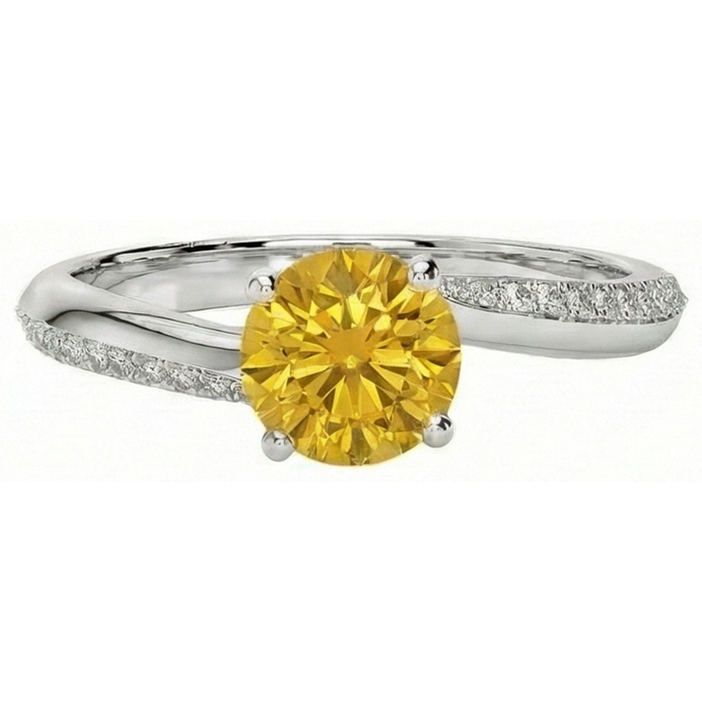 naturel round saphir 3.50carats bague vue de face