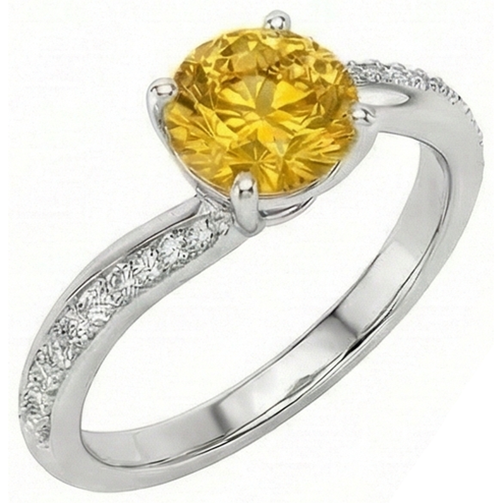 naturel round saphir 3.50carats bague détail rapproché