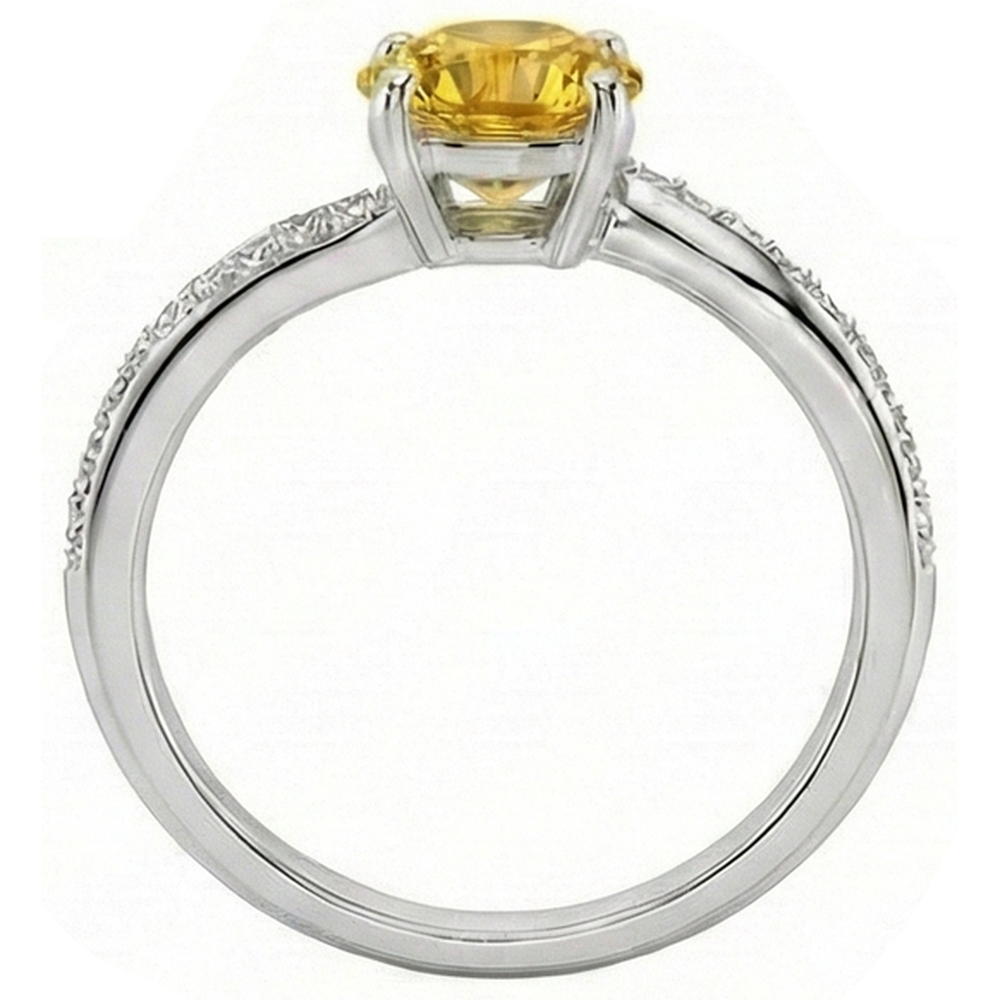 naturel round saphir 3.50carats bague vue de dessus