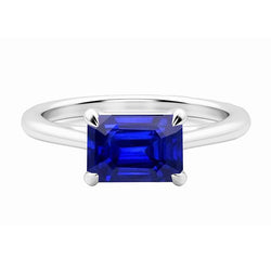 Saphir Bleu Royal Bague Pierre Précieuse 2 carats F/VS1 – Or