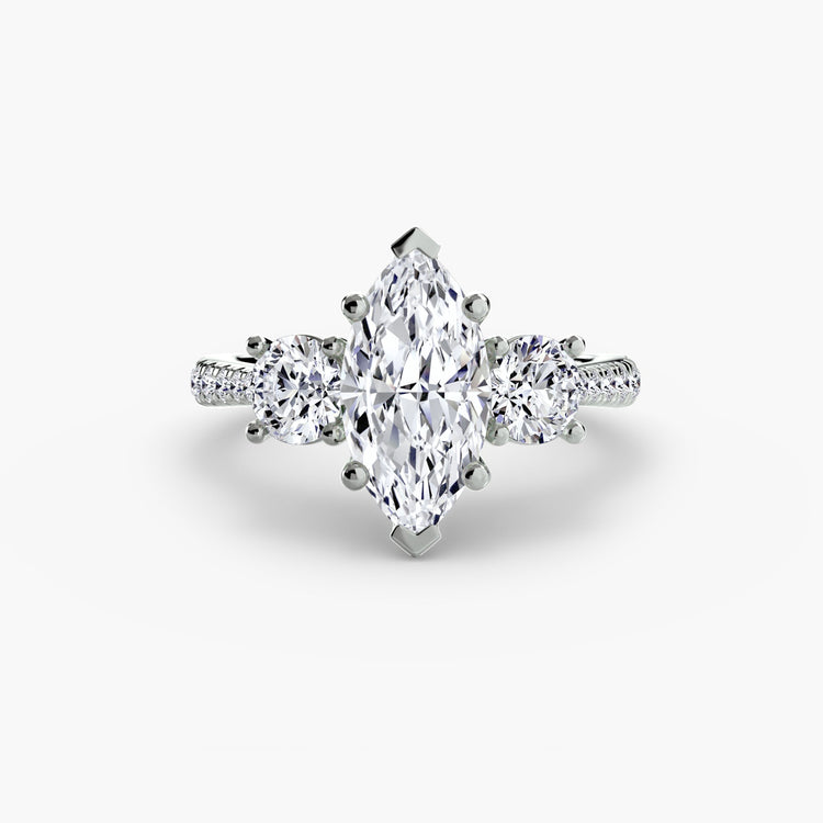 Pierre Précieuse Taille Ronde Setting en Gold – vue principale
