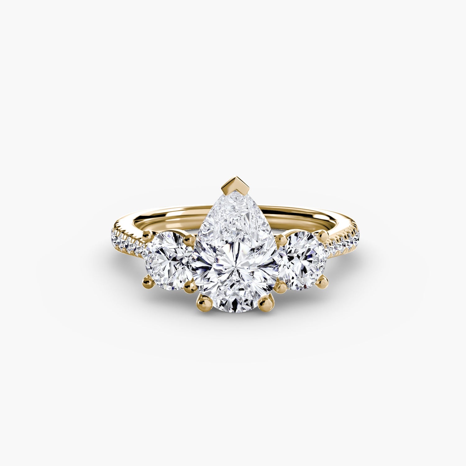Pierre Précieuse Taille Ronde Setting en Gold – vue de dessus