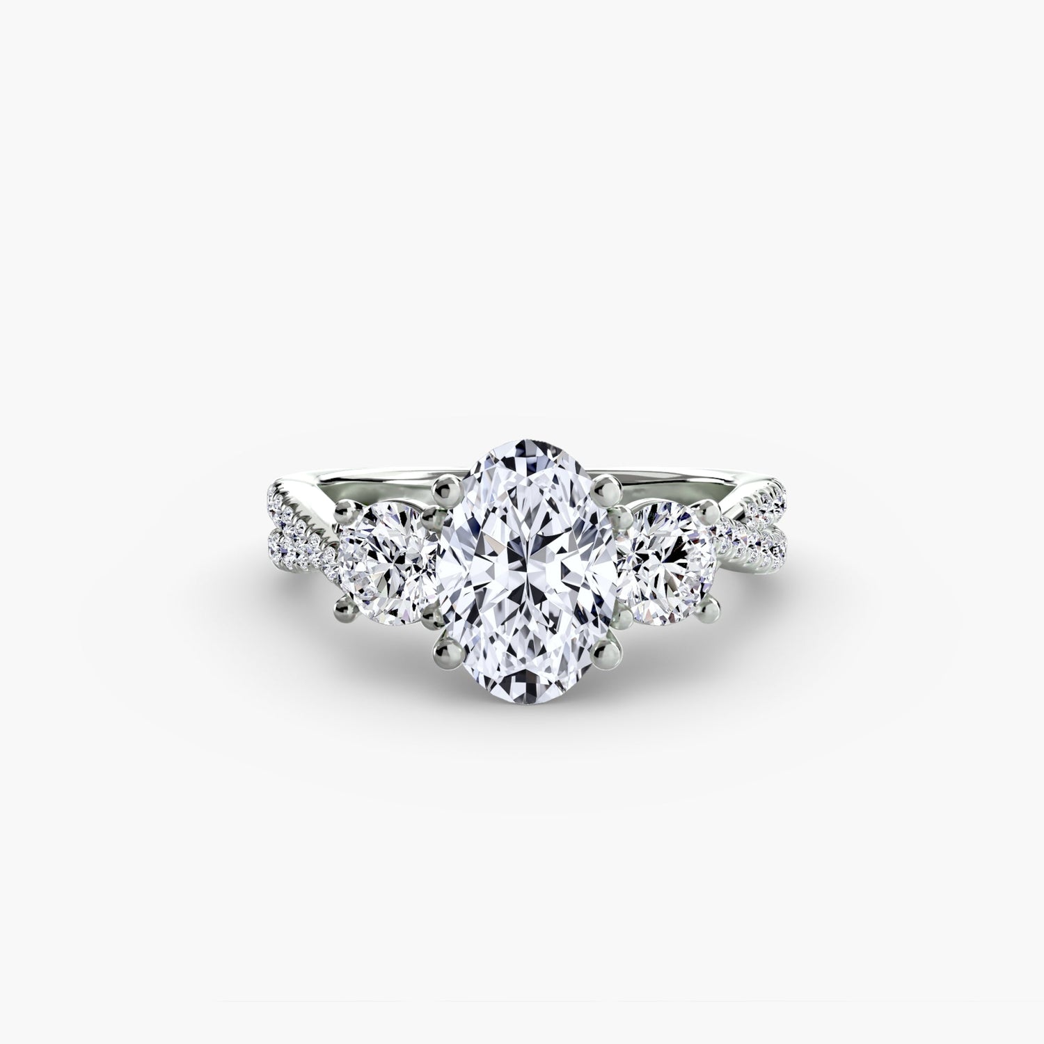 Diamant Setting 0,77 carats Gold – vue d'angle